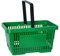 Elipo® Einkaufskorb Tragekorb Handelskorb Verkaufskorb Handkorb 22L Kunststoff Korb mit Griff 30kg (Grün)