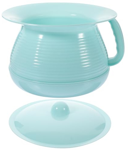 CLISPEED Chamber Pot with Lid: Spittoon Toilet Enamel Stinkpot Arinola Portable for Women Potty para Chamber Pot for Adults Bins with Lids Commode Pail Portable Pee Plastic