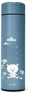 Nuvita 4455 | Thermos Alimentaire Digital Chaud et Froid | Récipient Thermique Pour Bébé | Powder Blue