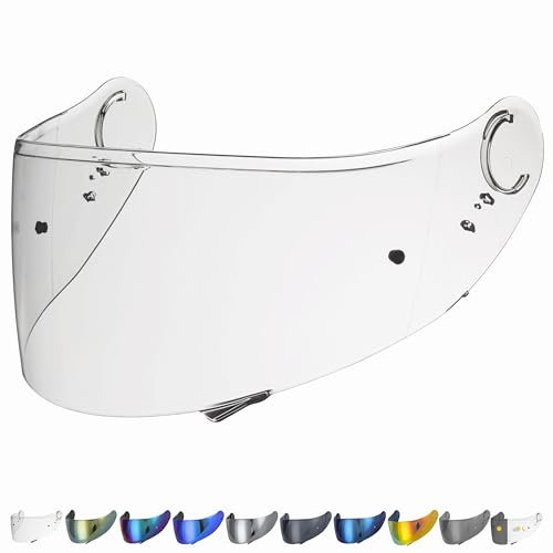 Everalo Visera Casco Compatible con Shoei Gt Air - Gt Air 2 - Neotec - Opticson - Cns 1 - Pantalla Pinlock Ready - Antirayas y antivaho (Transparente)