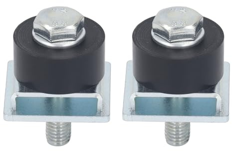 Hyuduo Trolley Wheel Limiters, 2 Set Stainless Steel Roller Wheels with Rubberstop Belt Slices for 1-5/8 Inch Strut Channels, Easy Installation and Stable Operation for Factory Workers