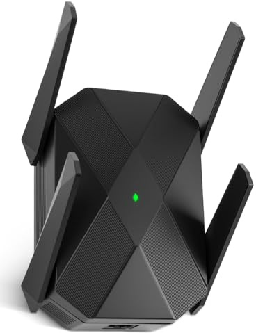 AX3000 WiFi 6 Repeater LAN Anschluss,2402MBit/s 5GHz + 574MBit/s 2,4GHz WLAN Verstärker,mit MU-MIMO, Gigabit Port, AP Modus,Kompatibel Allen Routern,bis zu 300㎡, Up to 99 Devices