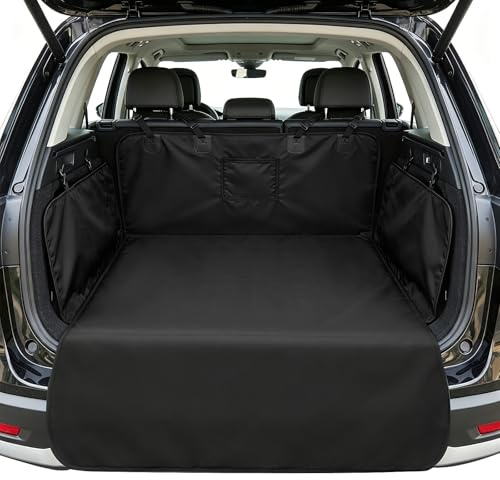 EclipseGuard Bagageskydd hund med sidor – och lastkantsskydd, 165 x 104 cm bagageutrymme, skyddsmatta, vattentät, reptålig – SUV, van och kombi (svart)