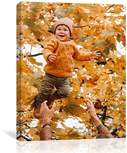 Custom Framed Canvas Prints With Your Photos - Personalized Picture To Canvas Wall Art - Floating Frames Available (6 Wx8 H)