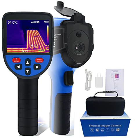 XEAST Infrarot Wärmebildkamera mit 320 x 240 IR-Auflösung, Temperaturbereich –20 °C bis +300 °C, Infrarot-Thermometer mit 3.5-Zoll-Farbdisplay, ± 2% Genauigkeit, Eingebaute Lithium Batterie