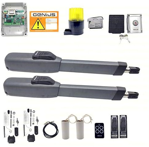 KIT CANCELLI A DUE ANTE BATTENTI KIT MISTRAL 433 RC MHZ FAAC GENIUS 51700781