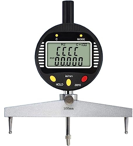 HSRG High Accuracy Digital Radius Gauge Digital Radius Indicator Measurement Tool, Electronic Inside and Outside Radius Gage with 5 Measuring Jaw, for Mechanical Parts, Wooden Molds