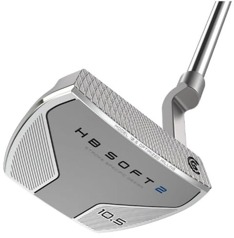 Cleveland Golf HB Soft 2 Putter (Model 10.5), Silver, 34, Plumber's Neck, Right Hand