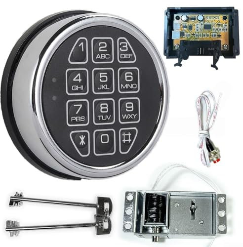 Feegow Key Lock Box - Best Outdoor Wall Mounted Safe Box Electronic Lock - Set Your Own Combination - Digital Keypad + Solenoid Lock + 2 Override Keys
