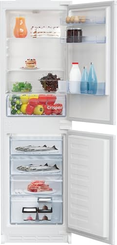 Beko BCSM450 178cm tall 50/50 Integrated Fridge Freezer with Sliding Door Fixing Kit - White - E Rated