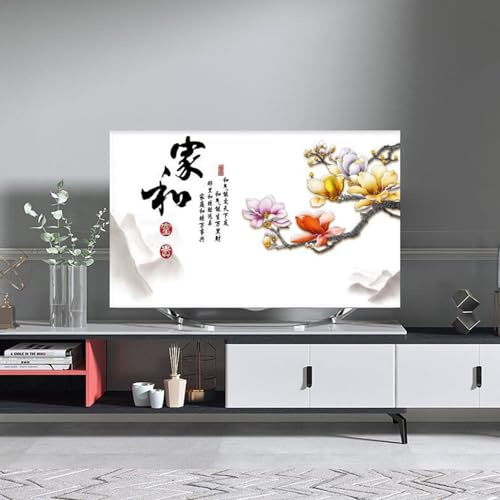 Brand-dashcos Copertura Antipolvere per TV-Copertura Protettiva per Televisori con Motivo Raffinato,A Tutela dello Schermo del Tuo Televisore