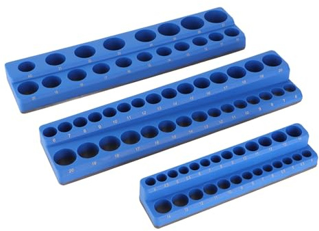 Cocoarm Juego de Organizador de Enchufe Magnético de 3 Piezas, Base Magnética Duradera, Soporte de Enchufe Seguro para Mecánicos y Entusiastas del Bricolaje (Métrico 16CM)