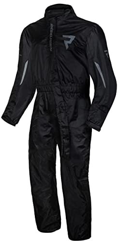 REBELHORN Unisex Rejse suit Motorrad Regenanzug, Schwarz, 4XL EU