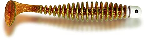 Black Cat Premium Shad Worm Gummifisch mit Lamellen Angelköder zum Wels Angeln Spinnfischen, Motor Oil, 17 cm