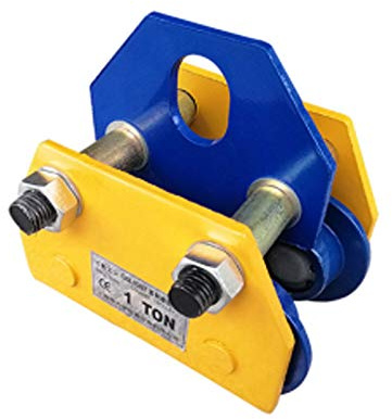 NEWTRY Manual Trolley 3T Push Beam Trolley 6600LBS Roller Pulley Heavy Duty Hoist Crane Lift for Straight Curved I Beam (3T/6600LBS)