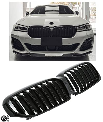 PASST FÜR 5ER G30 G31 LCI SPORT KÜHLERGRILL GLANZ SCHWARZ