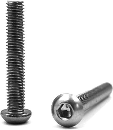 Linsenkopfschraube mit Innensechskant (ISK) nach Norm: ISO 7380-1 rostfreier Edelstahl A2 V2A Vollgewinde Halbrundkopfschraube Flachkopfschraube Linsenschraube (10 Stück, M8 x 25 mm)