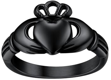 FaithHeart Claddagh Irish Love Wedding Engagement Promise Band Ring for Men