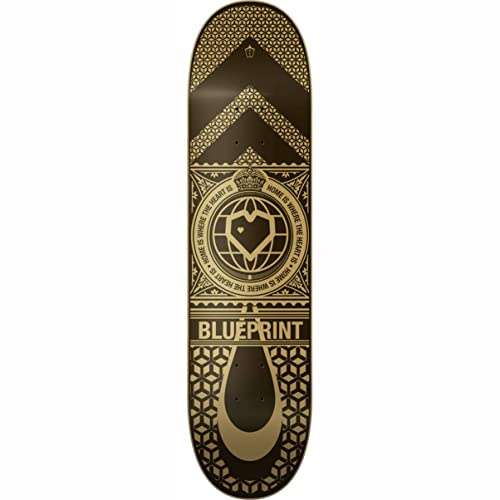 Centrano Home Heart Skateboard Deck Schwarz/Gold 8.125