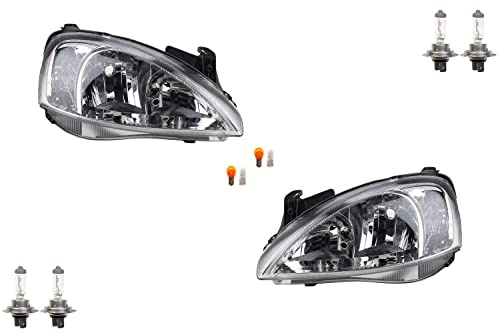 Johns, Apto para Opel Corsa C 09/00 – 06/03 + juego de faros izquierdo y derecho