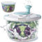 LEPCY Essoreuse à salade, bol durable qui ne se fissure jamais. Essoreuse à laitue de grande capacité de 4,8 l, essoreuse à légumes, fruits avec couvercle de rangement, base antidérapante. Cadeaux