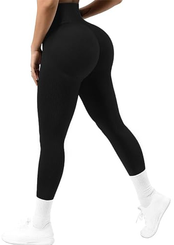 Getervb Leggins Sportivi Donna Push Up Vita Alta Pantacollant Opaco Scrunch Pantaloni Dimagranti Anticellulite Palestra Fitness Senza Cuciture per Yoga Palestra Jogging
