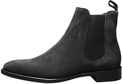 Snowboard Schuhe Herren 46 High-Top Set Foot Suede Tooling Men's Boots Herren Schuhe 1 (Black, 45)