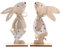 Ourdort 2 Piezas Soportes Decorativos para Pascua,Conejo Decorativo Pascua,Decoración de Pascua de Madera,Madera de Decoración de Conejito de Pascua,Conejitos de Pascua para Pararse (2a)