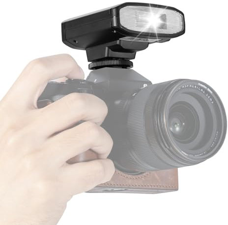 TARION Mini-Kamerablitz Blitzgerät Kamera Blitz Flash Speedlite mit Optischer S1/S2 Steuerung 22 Leistungsstufen für Sony Canon Nikon Fuji Olympus Kamera (SL01 Schwarz)