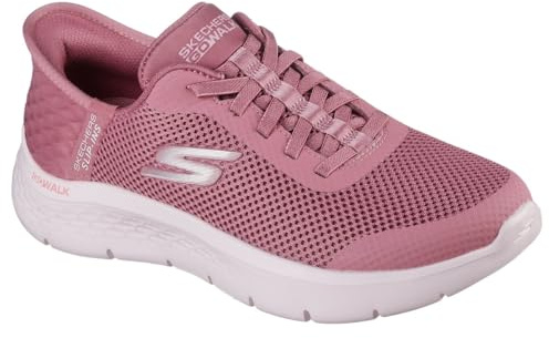 Skechers Mujer Go Walk Flex Grand Entry Slip-In ENTRENADOR, Rose Textile/Trim, 38.5 EU