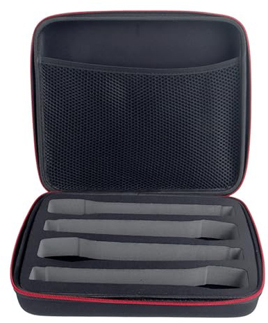 Microphone Travel Case Storage Bag Mic Protective Storage Box Shockproof Carrying Case 4-Compartment