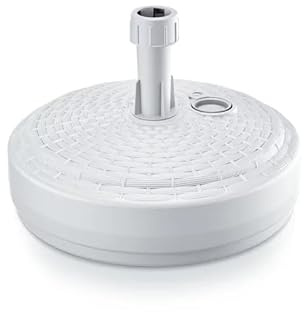 FORTENA Schirmständer 39cm in 2 Farben Sonnenschirmständer Ständer Schirmhalter (weiß)