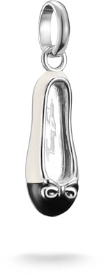 THOMAS SABO Charm-Anhänger Ballerina Cremeweiß Connect Silber Recyceltes 925 Silber, Kaltemail