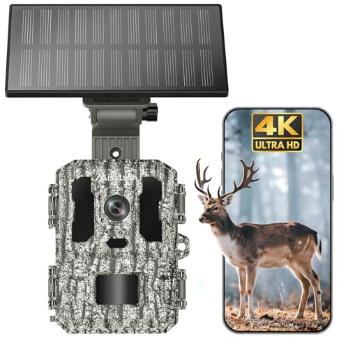 Misstech 4K UHD Solar Trail Camera, Clear Night Vision for Garden Animals