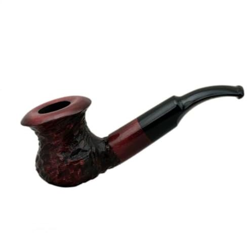 Mr. Brog Tobakspipa modell N303 – handgjorda visselpipa av päronträ, rustik, 9 mm filter, lätt ca 44 g, klassisk form, längd 140 mm, djup tobaksförvaring 38 mm (körsbär)