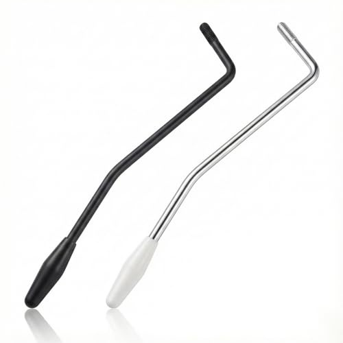 Hopzab 2 Pcs Guitar Tremolo Arm, Whammy Bar, Thread Tremolo Bar, Vibrato Arm for Electric Guitar Replacement, 6mm Thread Stick, Stratocaster Parts, White and Black