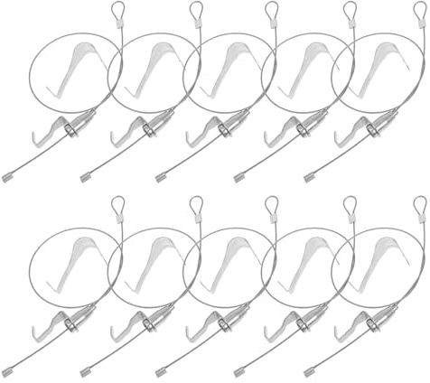 Zerodeko Kit Suspendre de Tableaux Crochets Ajustables, Câble Métallique 0,5 M, Lot de 10 Sets de Ensembles pour Fixation Murale, Système Suspendre pour Cadres Photos et Décorations, Usage