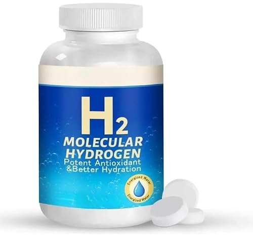 H2 Molekylär väte – stöder energi, hjärna och kognitiv hälsa – vegan | Vitalitet vatten med magnesium vätetabletter för att stödja blodflödet, cellenergi och hjärnhälsa, inga tillsatser