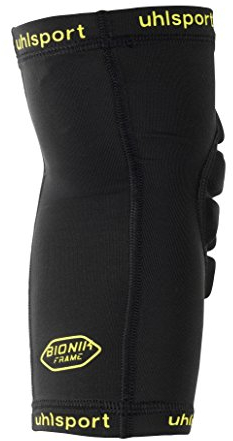 uhlsport Unisex Bionikframe ellbogenschoner Ellbogenschoner, schwarz/fluo gelb, S EU