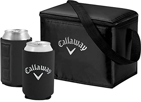 Callaway Set de Regalo de Bolsa térmica Suave con Koozies magnéticos, Color Negro