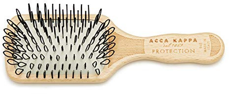 ACCA KAPPA Protection 12945 - Cepillo de pala de nailon con bucle de madera de haya, tamaño de viaje