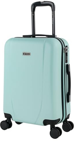 ITACA - Maleta de Cabina 55x40x20 - Maletas De Viaje Cabina Rígidas Trolley con 4 Ruedas Dobles para Avion Ligera Equipaje De Mano Candado de Combinación. Compatible Ryanair, Verde Menta