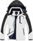 YSENTO Herren Skijacke Winterjacke Softshelljack Wasserdicht Warm Gefüttert Outdoor Funktionsjacke mit Abnehmbarer Kapuze(Weiß,XL)