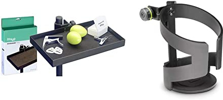 Stagg actr-2515 BK Zubehör Tablett mit Klemme für Ständer, Klassisches Format & Gravity GMADRINKL “MA DRINK L“ großer Getränkehalter für Mikrofonstative Schwarz
