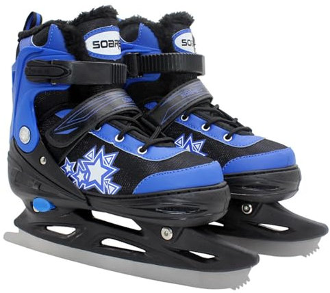 Jugend Eishockey Schlittschuhe - Unisex Jugend Freedom Ice Eishockey - verstellbare Schlittschuhe mit Edelstahlklinge Ice Skates - Eiskunstlauf für Anfänger und fortgeschrittene Skater
