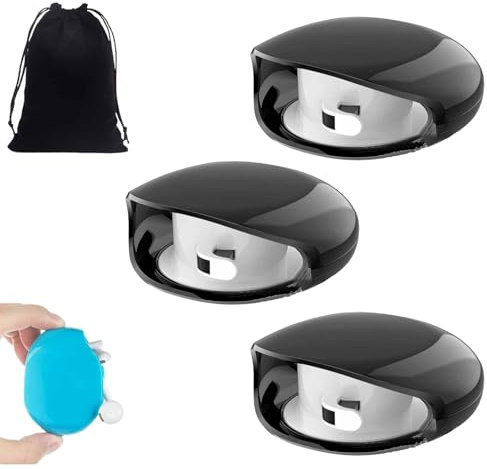 Aboutabsent Enrouleur de cordon automatique pour cordons de téléphone, organisateur de cordon magnétique rétractable, pour USB, casque, câbles de données (3 pièces, noir)