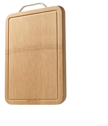 Homeponnew Planche à découper rectangulaire en bois pour cuisine avec entretien facile, planche de préparation des aliments multifonction pour hacher des fruits, des légumes, des collations (24 x 36 x