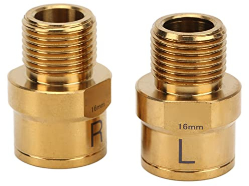 Hamwesh Extensor de Pedal de Bicicleta, Extensor de Pedal de Bicicleta de Eje Alargado de Aleación de Titanio de 16 Mm, Extensiones de con Marcas Izquierda Derecha para Bicicletas de Montaña,