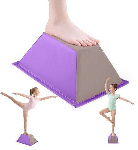 Stunt Trainer Stand for Cheerleading Cheer Flyer Stund Stand for Flexibility Core Strength Conditioning Promotes Adults and Kids Gymnastics Balance Block Cheerleading Equipment (Purple)