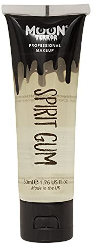 Pro FX Spirit Gum by Moon Terror | 50ml | SFX Make up for Halloween, Glue Adhesive Fix, Body Glue for Prosthetics Glitter Jewels Hair Wigs Special Effects Make up